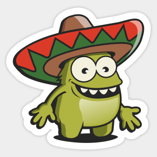 Chupacabra Bright Colorful Fun Mexican Monster Sticker